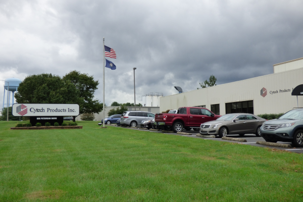 Main entrance of Cytech Products in Elizabethtown, KY.